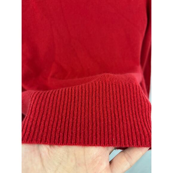 Neiman Marcus Red Turtleneck Sweater - Cashmere Collection Womens MEDIUM - Picture 8 of 10